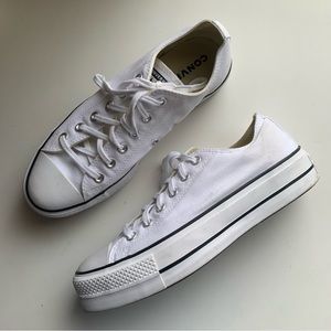 White Size 9 Converse Platform
